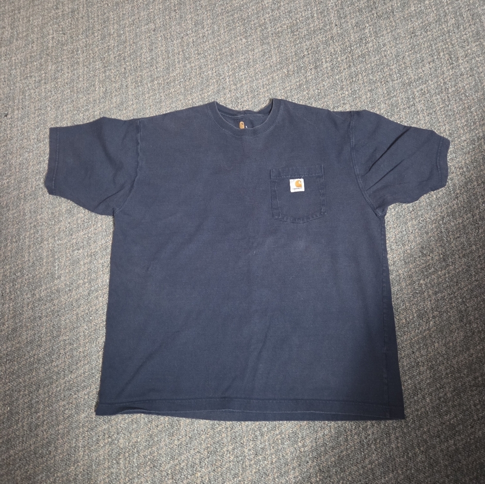 Carhartt Navy Pocket T-Shirt with Logo Patch